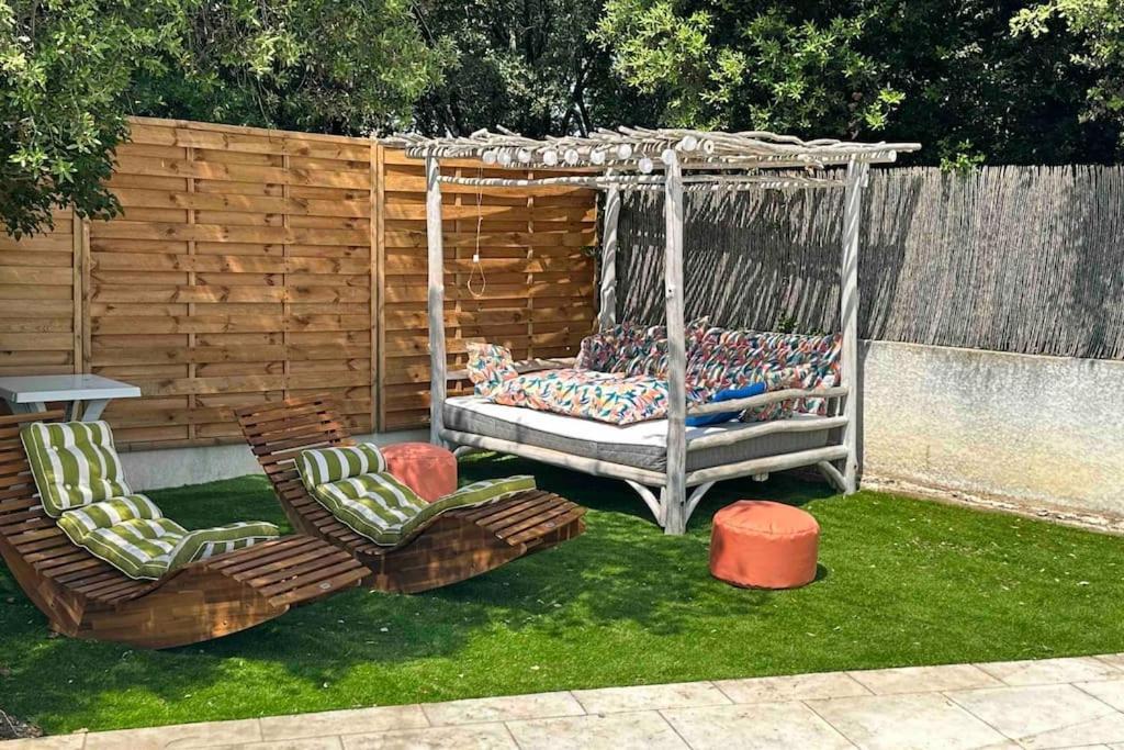 Appart Independent Garden Pool & Spa Sussargues エクステリア 写真